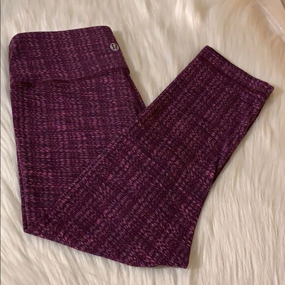 Lululemon Wunder Under Crop in Plum - Picture 8 of 8